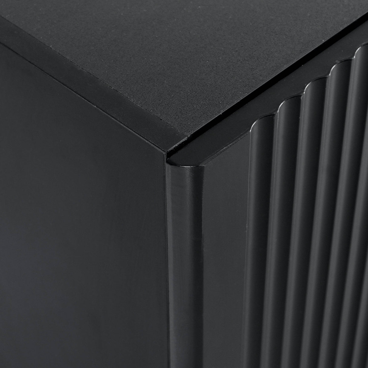 Luxury Fluted Black And Gold TV Stand With Storage - Sleep Galleria