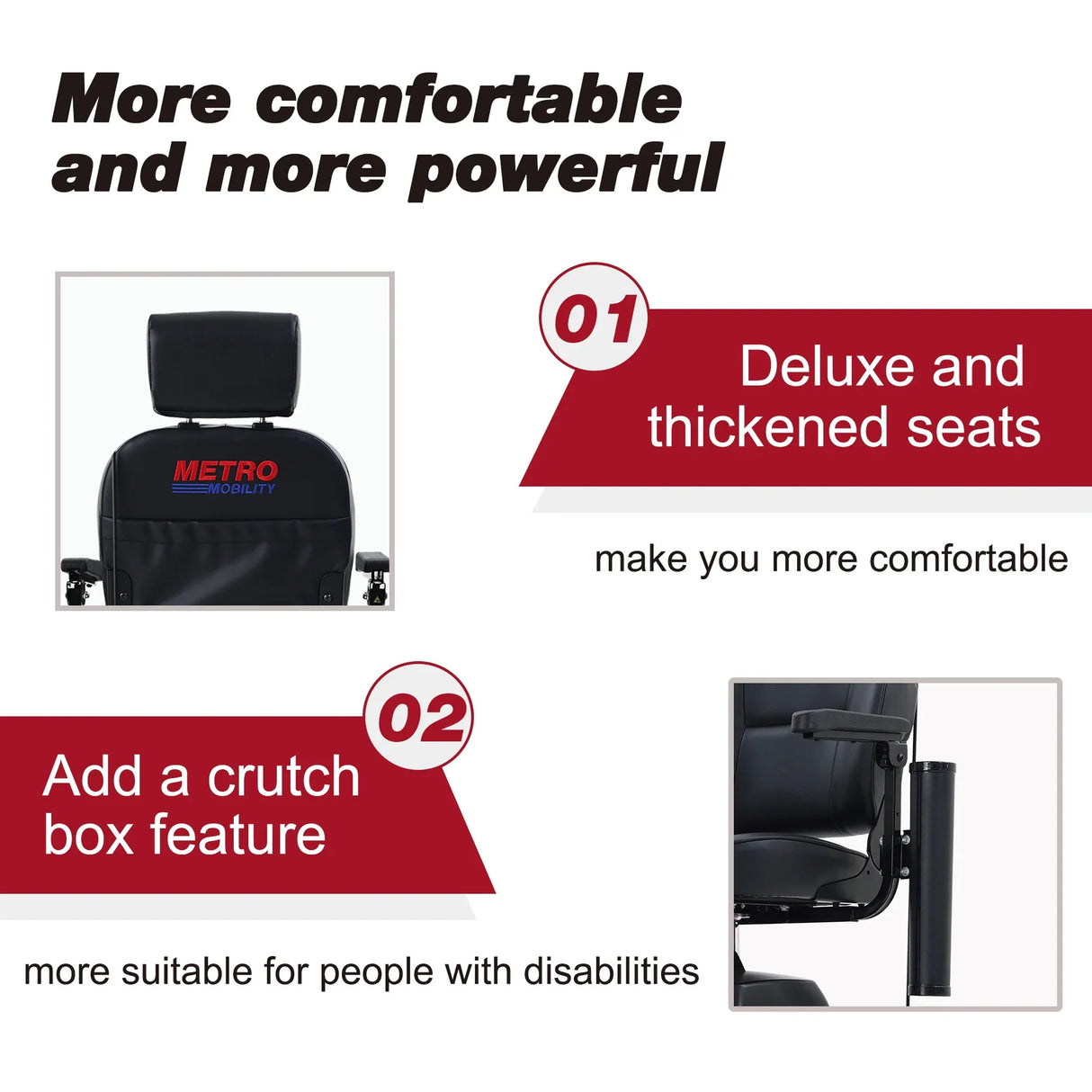 Red Outdoor Compact Metal Mobility Scooter With USB Charger - Omega Lifestyles