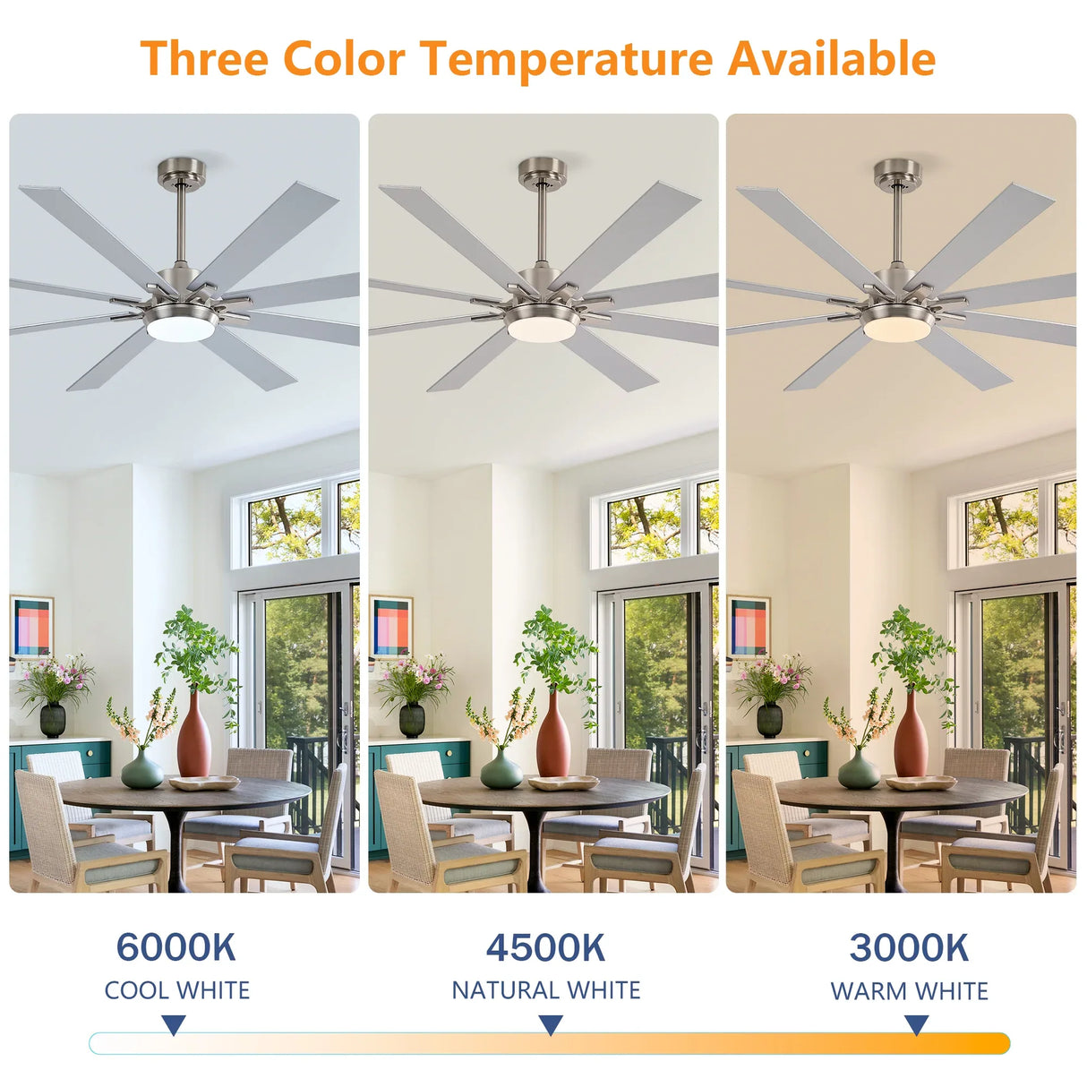 72-Inch Remote Control Modern Dimmable LED Ceiling Fan - Omega Lifestyles