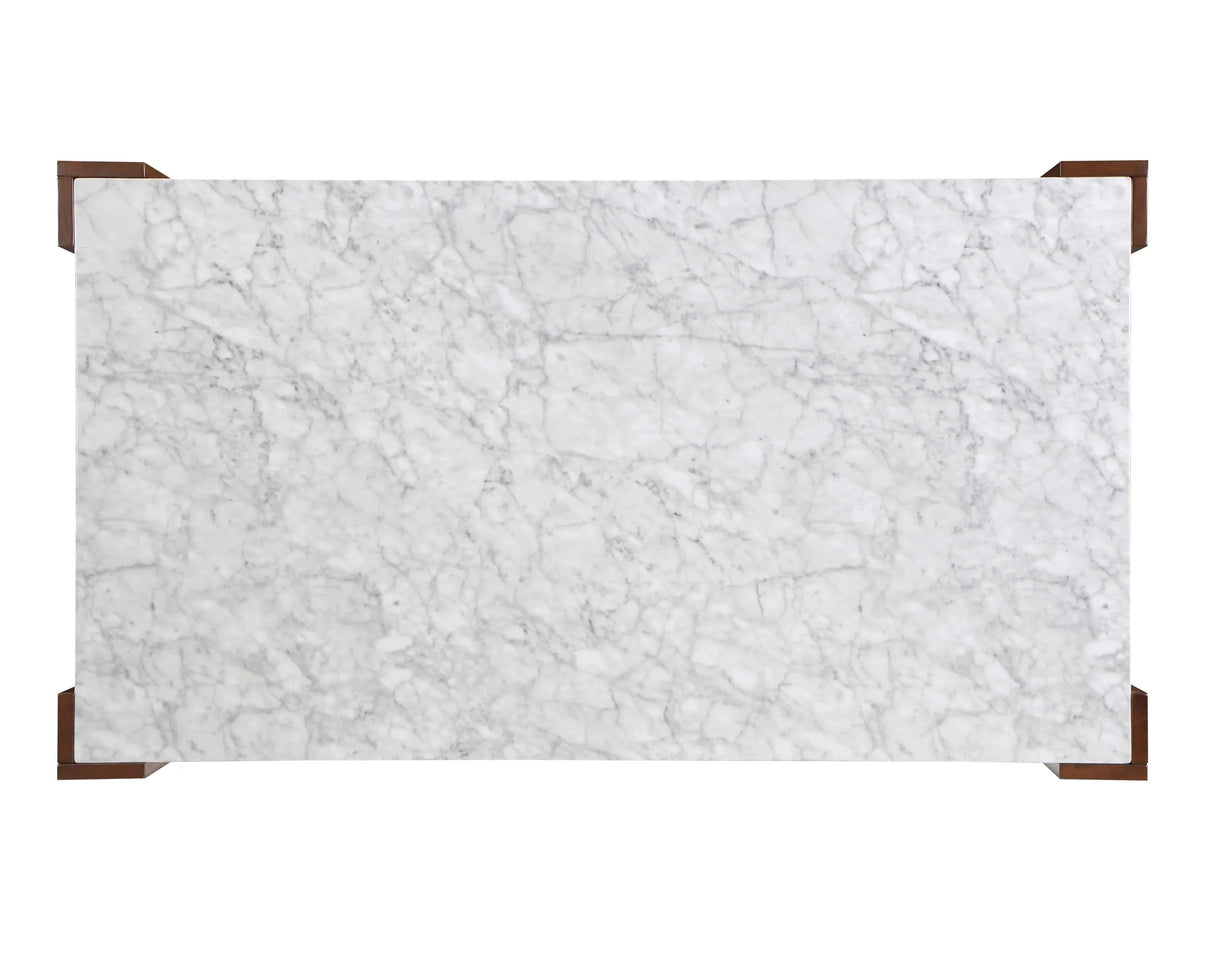 7-Piece Engineered Stone Top Dining Table Set - Omega Lifestyles