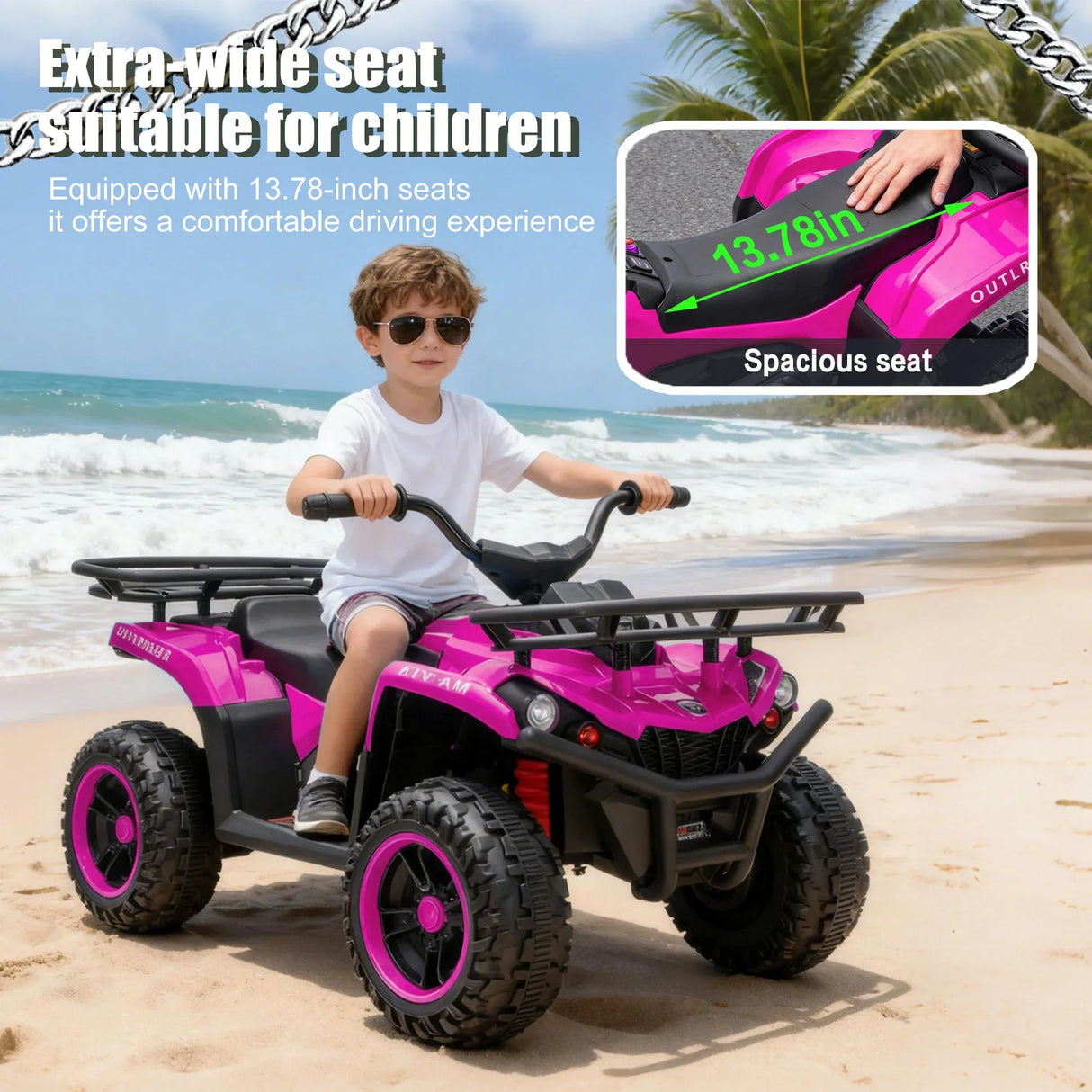 24V High-Power Kids Ride On ATV With Bluetooth - Omega Lifestyles