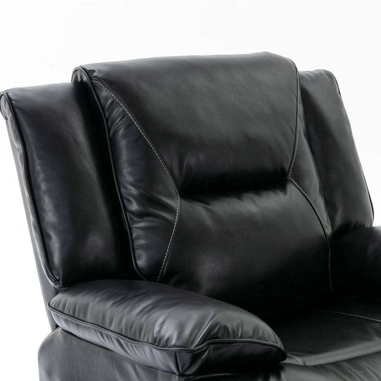 3-Seater Manual Recliner Chair Leather Gel With LED Lights - Omega Lifestyles
