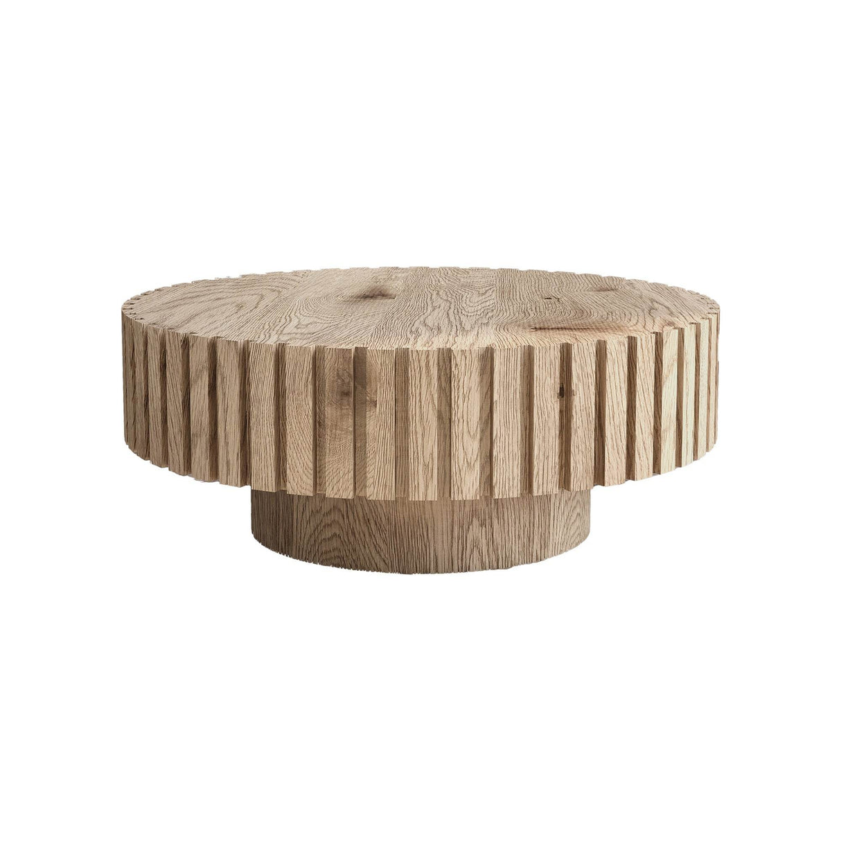 Modern Minimalist Round Wood MDF Coffee Table - Sleep Galleria