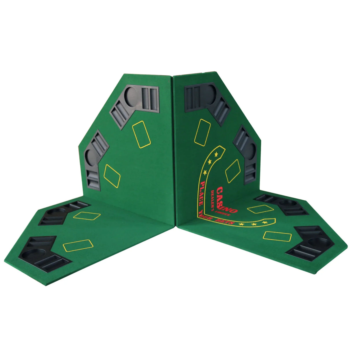 Folding Octagon 48-Inch Poker Tabletop With Cup Holders - Omega Lifestyles