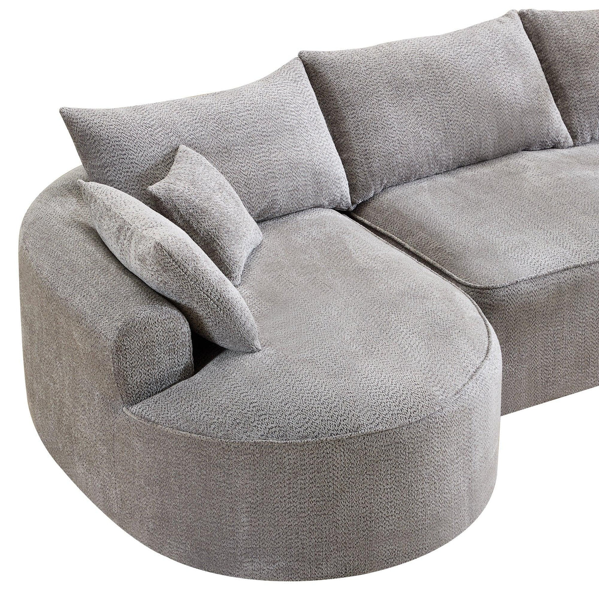 Minimalist Medium-Soft Chenille Foam 5-Seat Sofa - Omega Lifestyles
