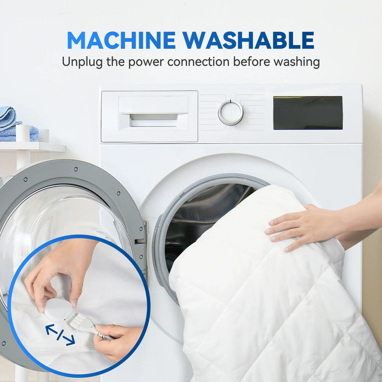 Queen Heated Electric Polyester Mattress Pad With Timer - Omega Lifestyles