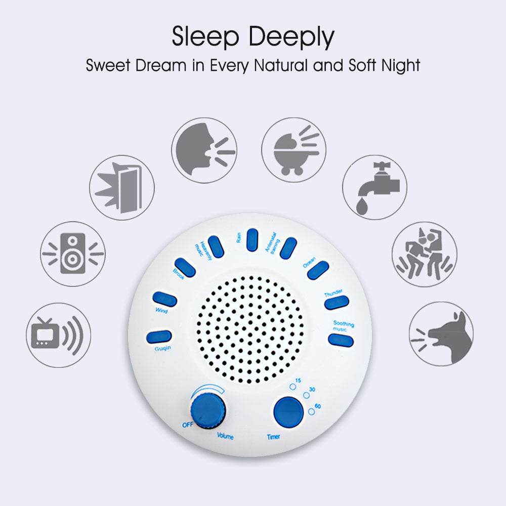 Portable White Noise Sound Machine With Timer - Sleep Galleria