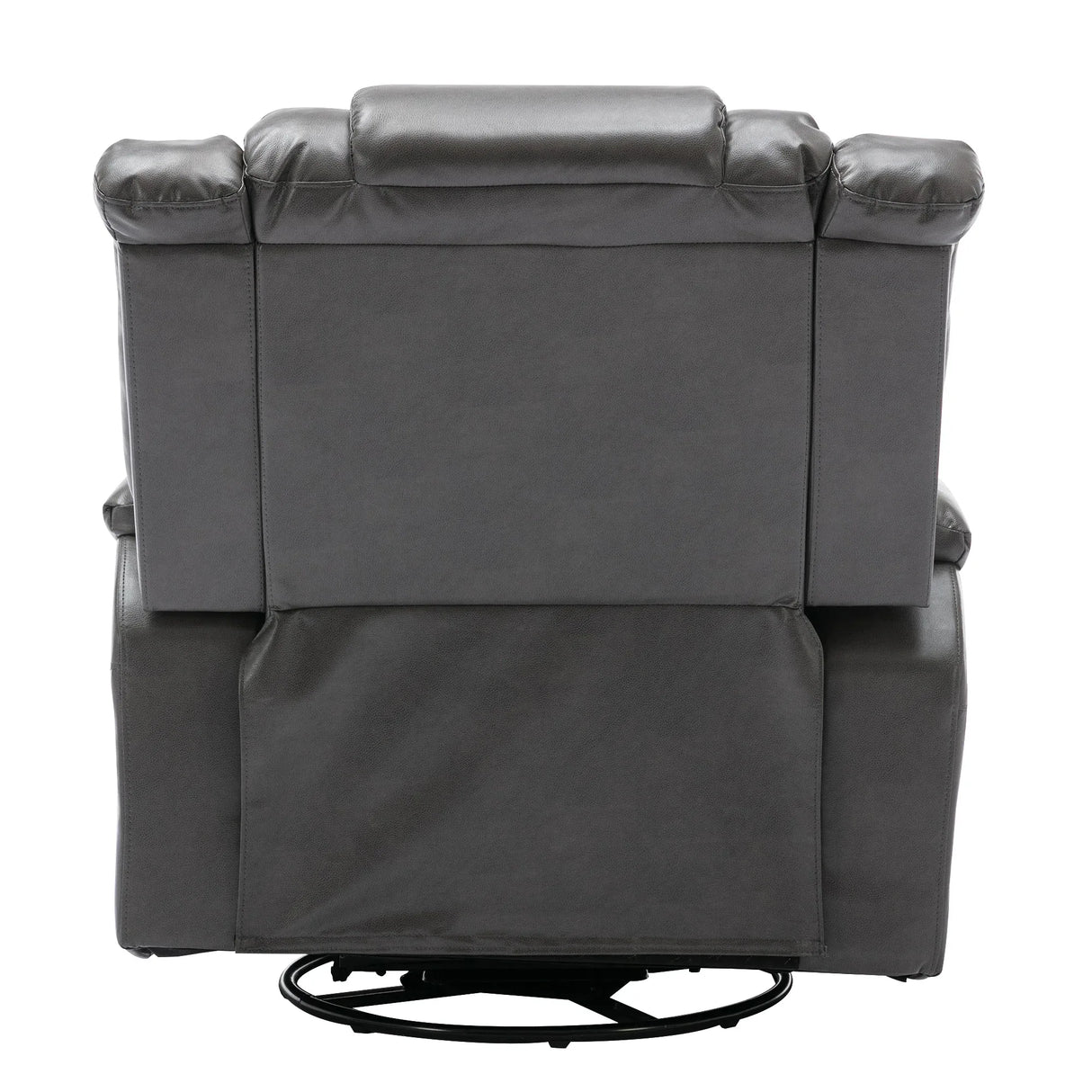 Grey PU Manual Reclining Rocking Swivel Recliner Chair - Omega Lifestyles