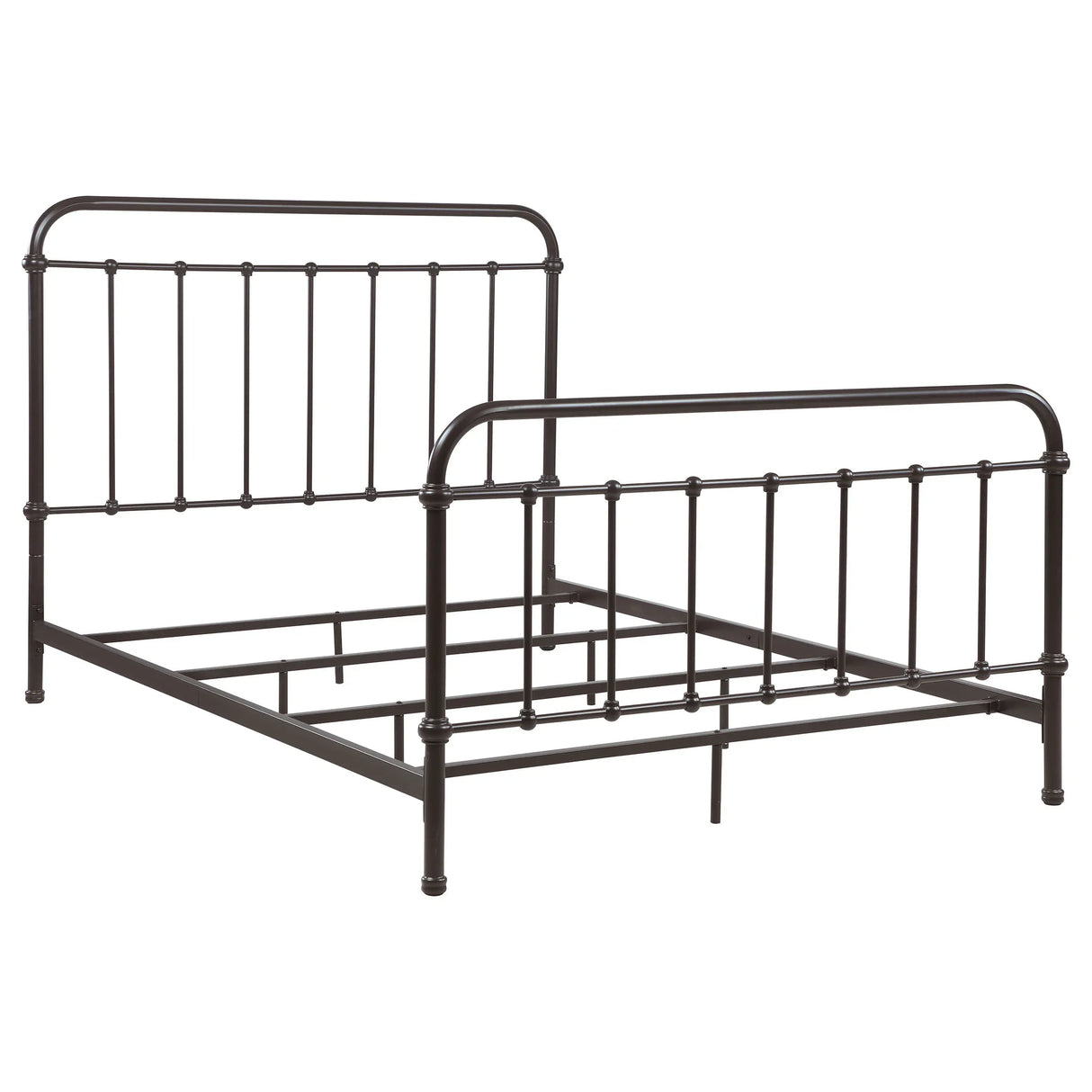 California King Farmhouse Dark Bronze Metal Bed Frame - Omega Lifestyles