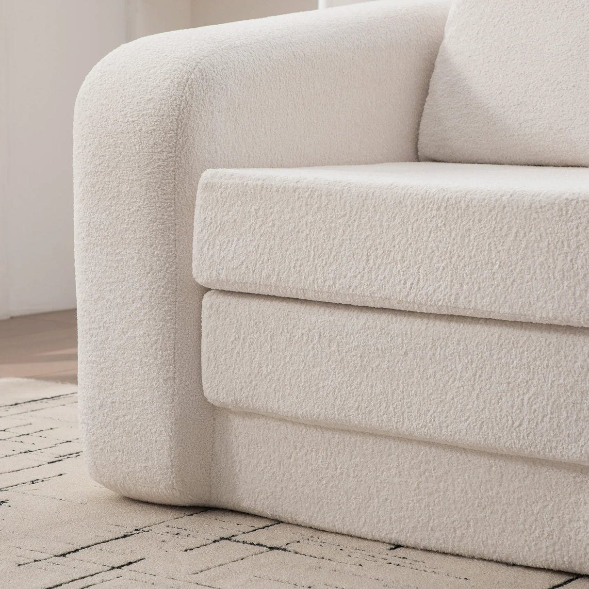 Convertible Chenille Sofa Bed With Folding Foam Cushion - Omega Lifestyles