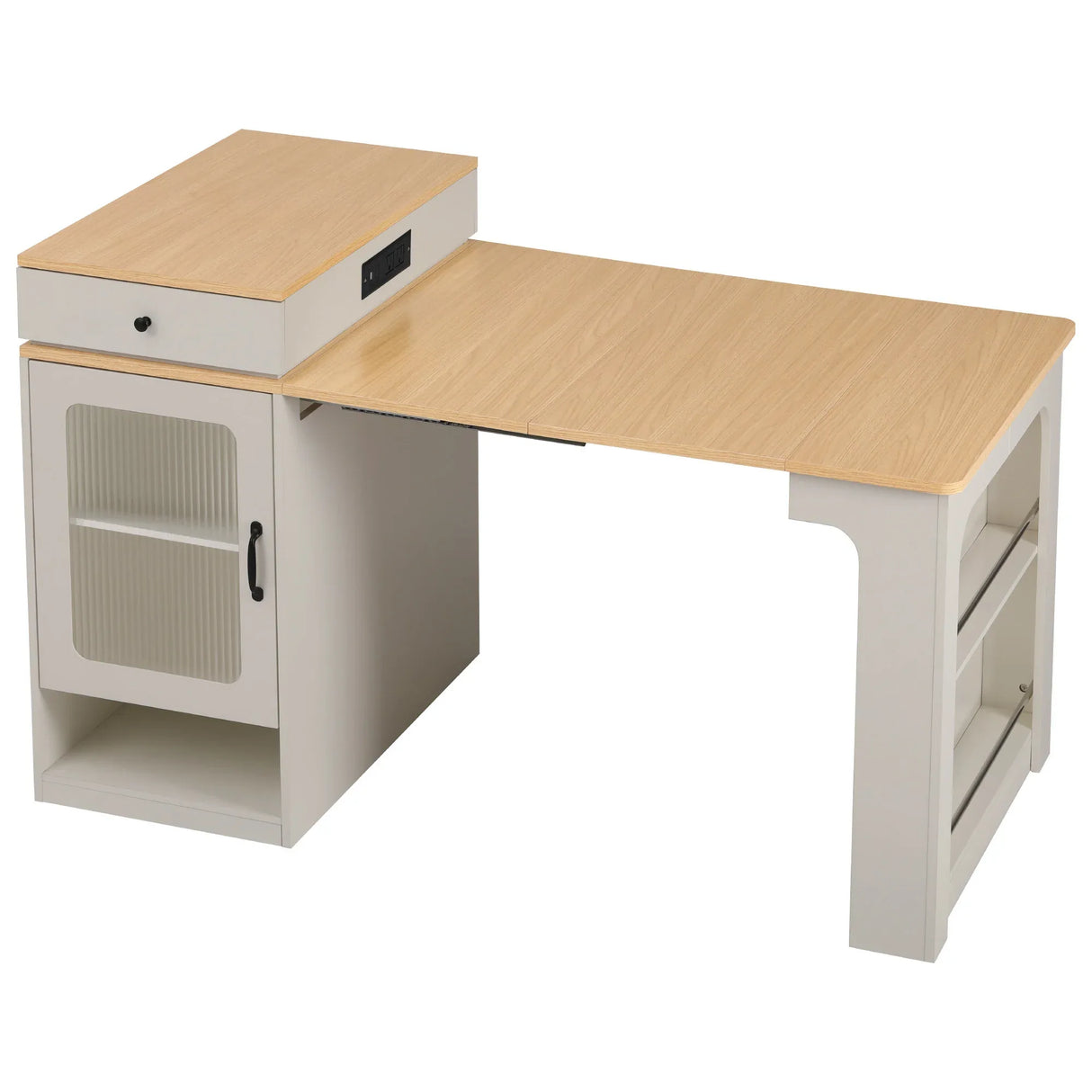 Extendable Dining Table Kitchen Island With Storage - Omega Lifestyles