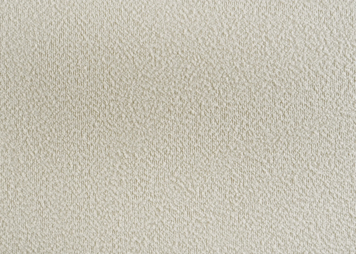 Queen White Boucle Storage Bed Frame With LED Lighting - Omega Lifestyles