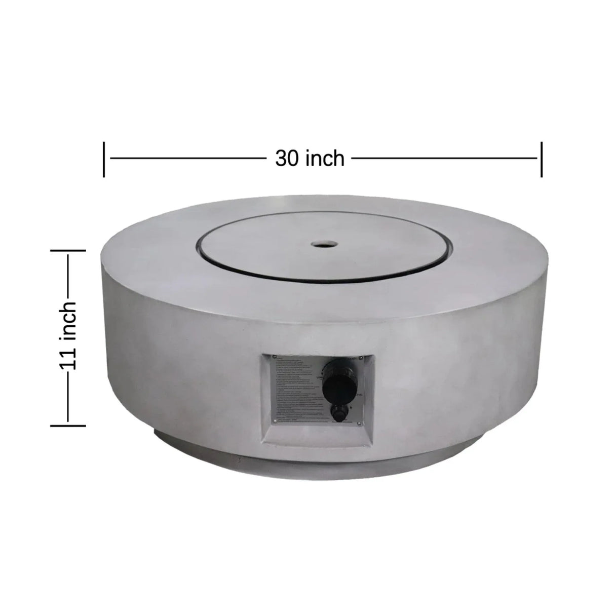 Modern Gray Concrete Propane Outdoor Fire Pit Table - Omega Lifestyles