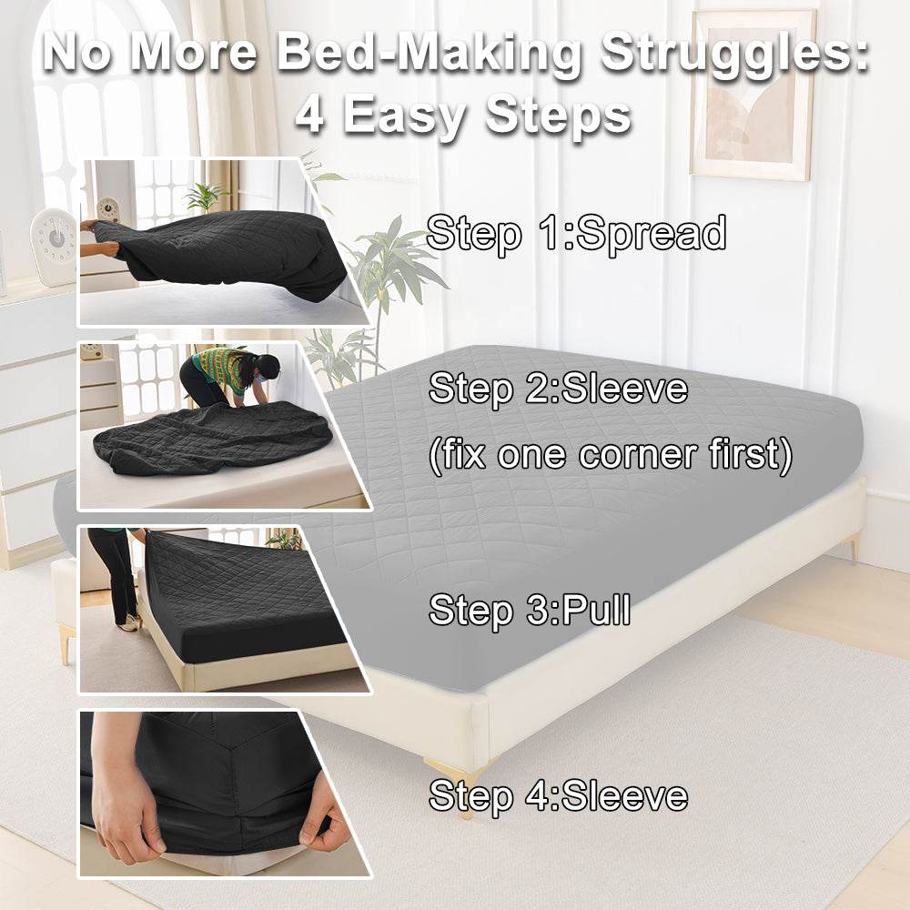 Ultrasonic Waterproof Cotton Mattress Protector Queen - Sleep Galleria