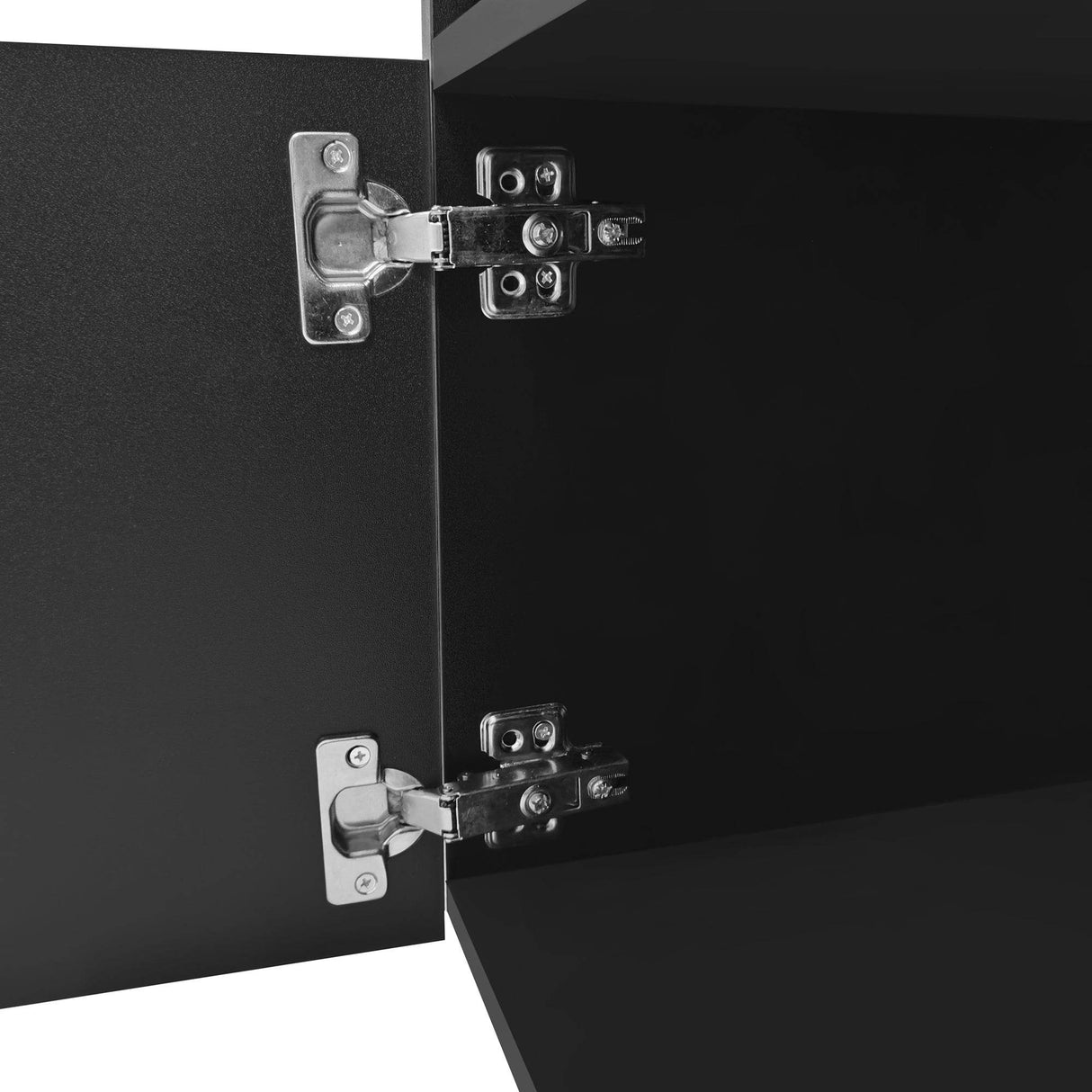 Modern Black Particle Board TV Stand With LED Lighting - Sleep Galleria