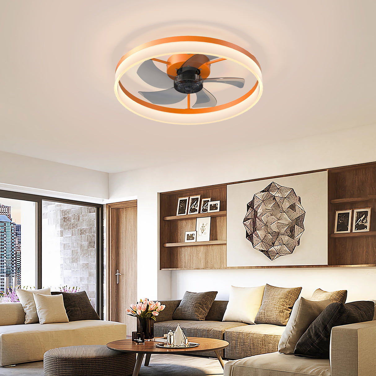 Modern Dimmable LED Ceiling Fan With Remote Control