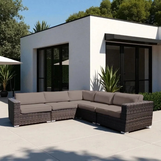 Modular L-Shaped Fully Assembled Outdoor Sectional Sofa - Omega Lifestyles