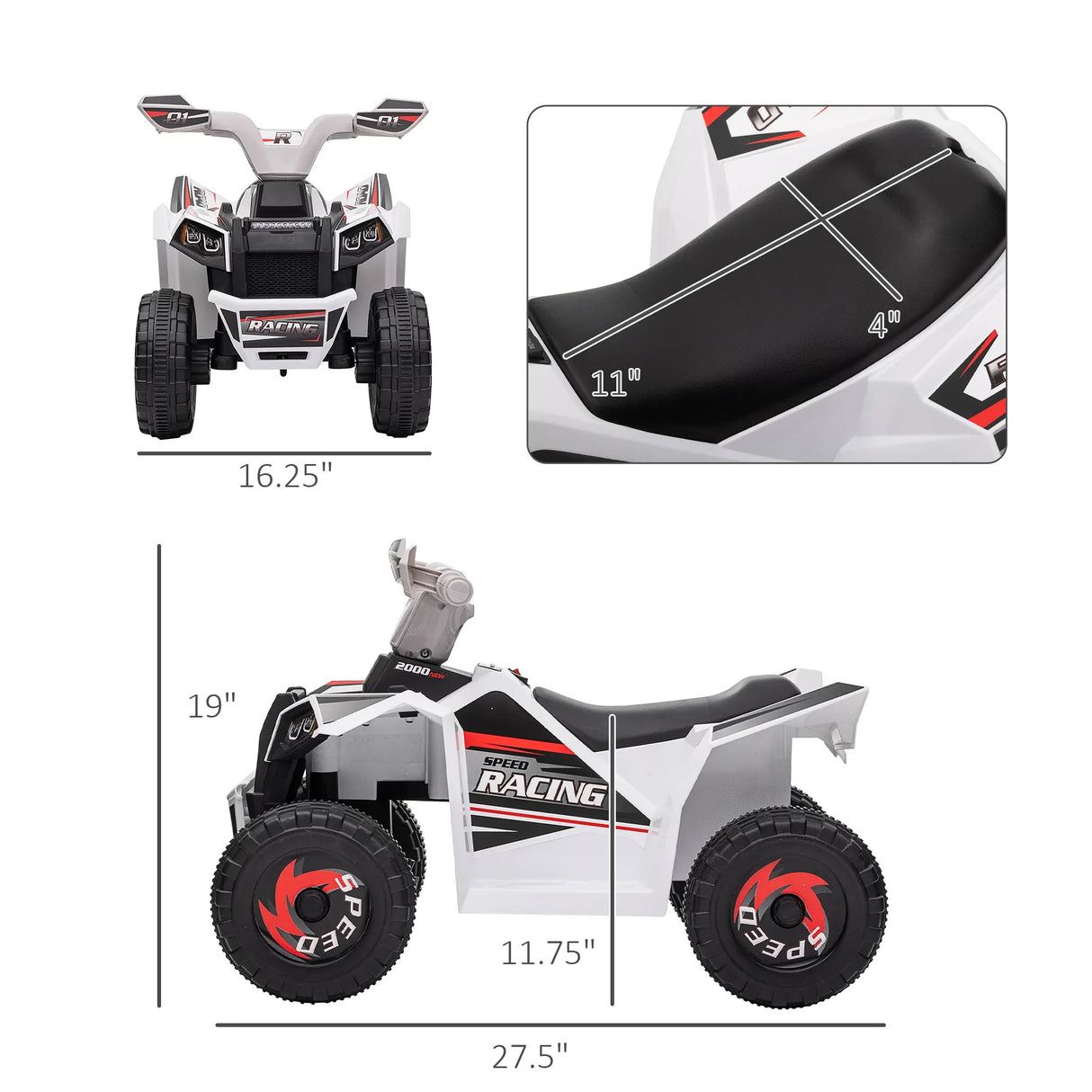 Kids 6V Electric ATV Quad With Wear-Resistant Wheels - Omega Lifestyles
