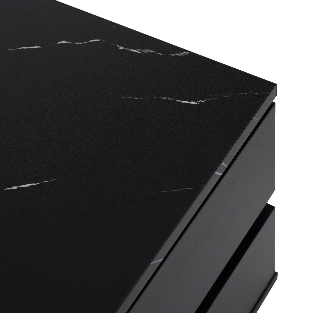 Modern APP Controlled LED Black Marble TV Stand - Sleep Galleria