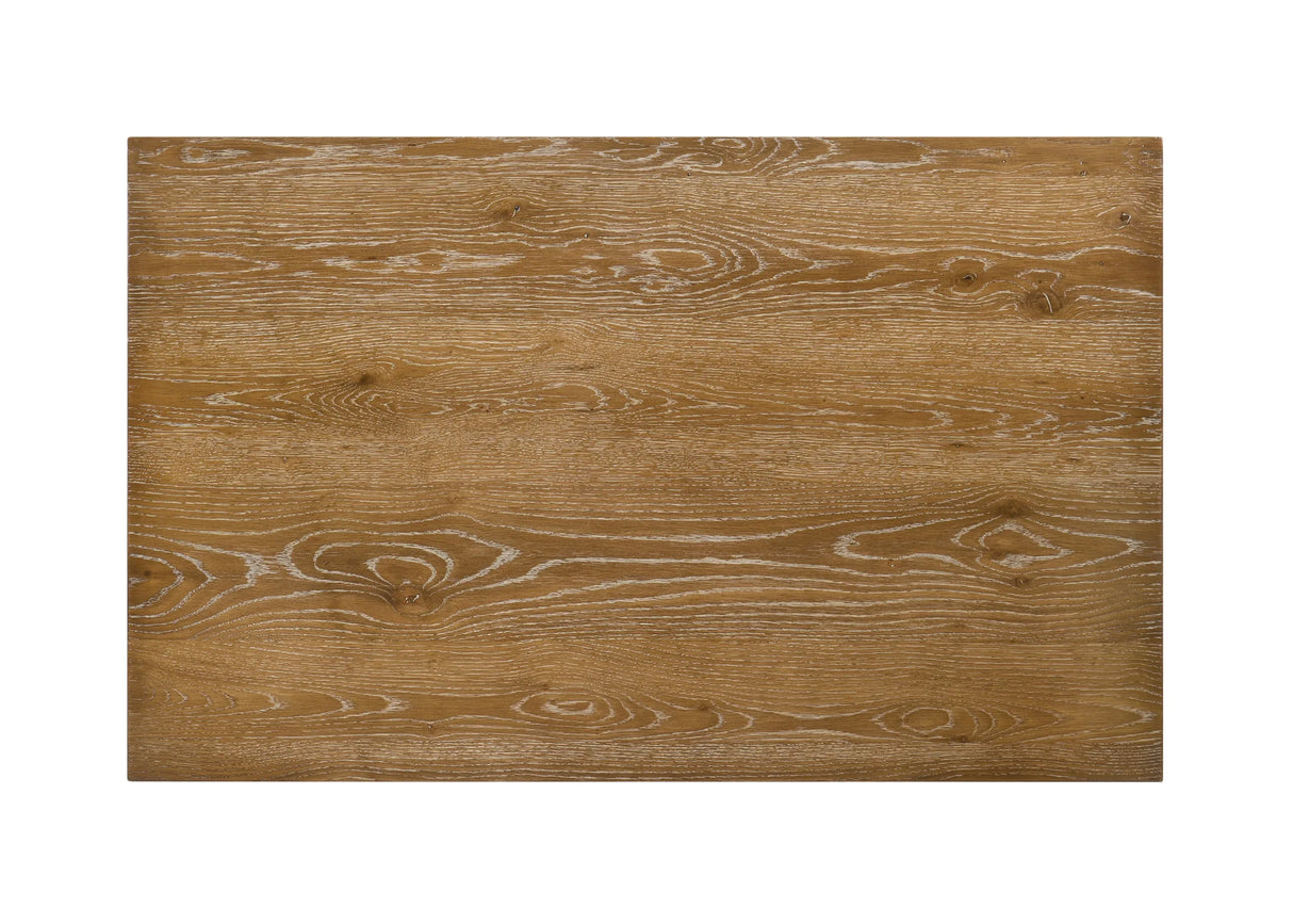 5PC Oak Finish Synthetic Wood Upholstered Dining Set - Omega Lifestyles