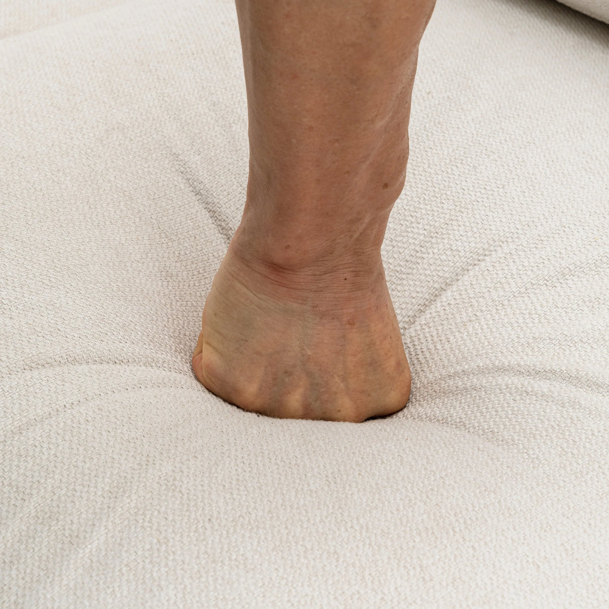 Beige Linen Fabric Power Recliner Sectional Sofa With USB Ports - Omega Lifestyles