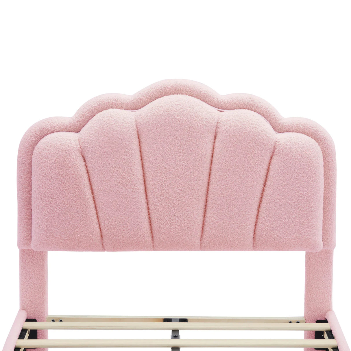 Twin Upholstered Flower-Shape Bed With LED Lighting - Omega Lifestyles