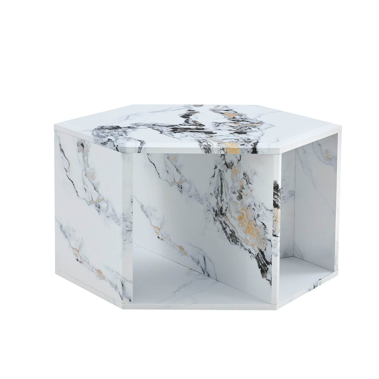 Hexagonal MDF Modern Stand-Up Coffee Table - Sleep Galleria