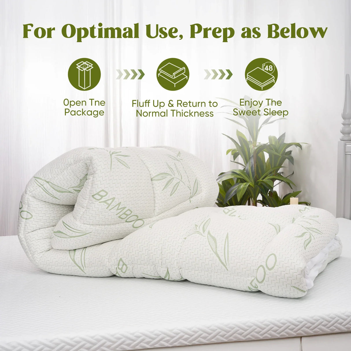 Queen Bamboo Blend Waterproof Plush Mattress Protector - Omega Lifestyles