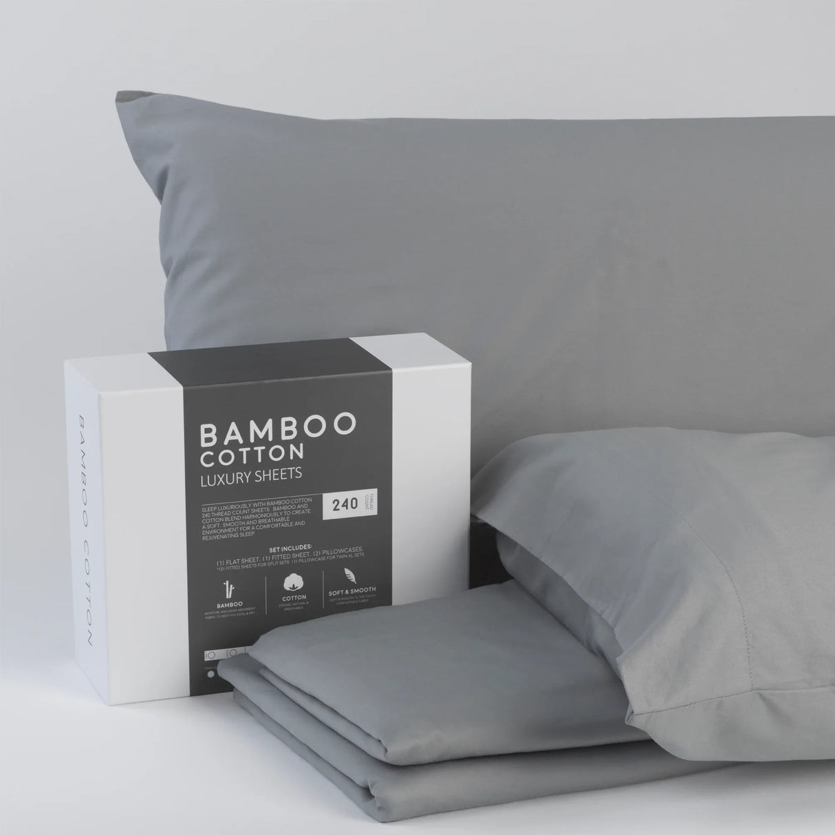 Soft Bamboo Cotton Breathable Twin Long Sheet Set - Omega Lifestyles