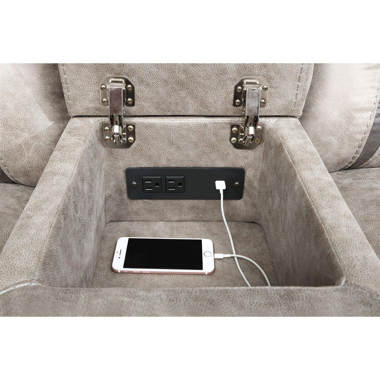 Taupe Upholstered 3-Piece Manual Reclining Living Room Set - Omega Lifestyles