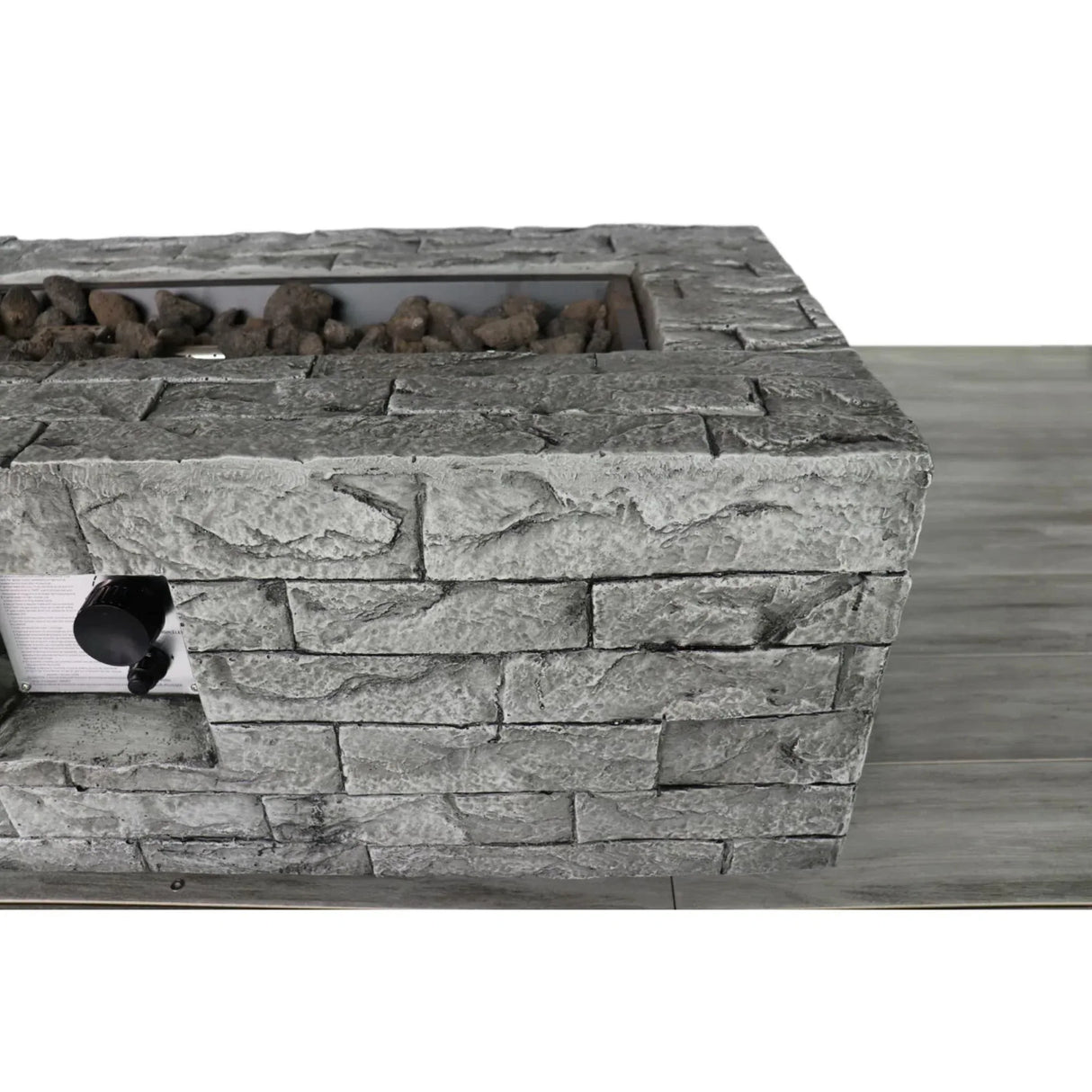 Modern Fiber Reinforced Concrete Propane Fire Pit Table - Omega Lifestyles