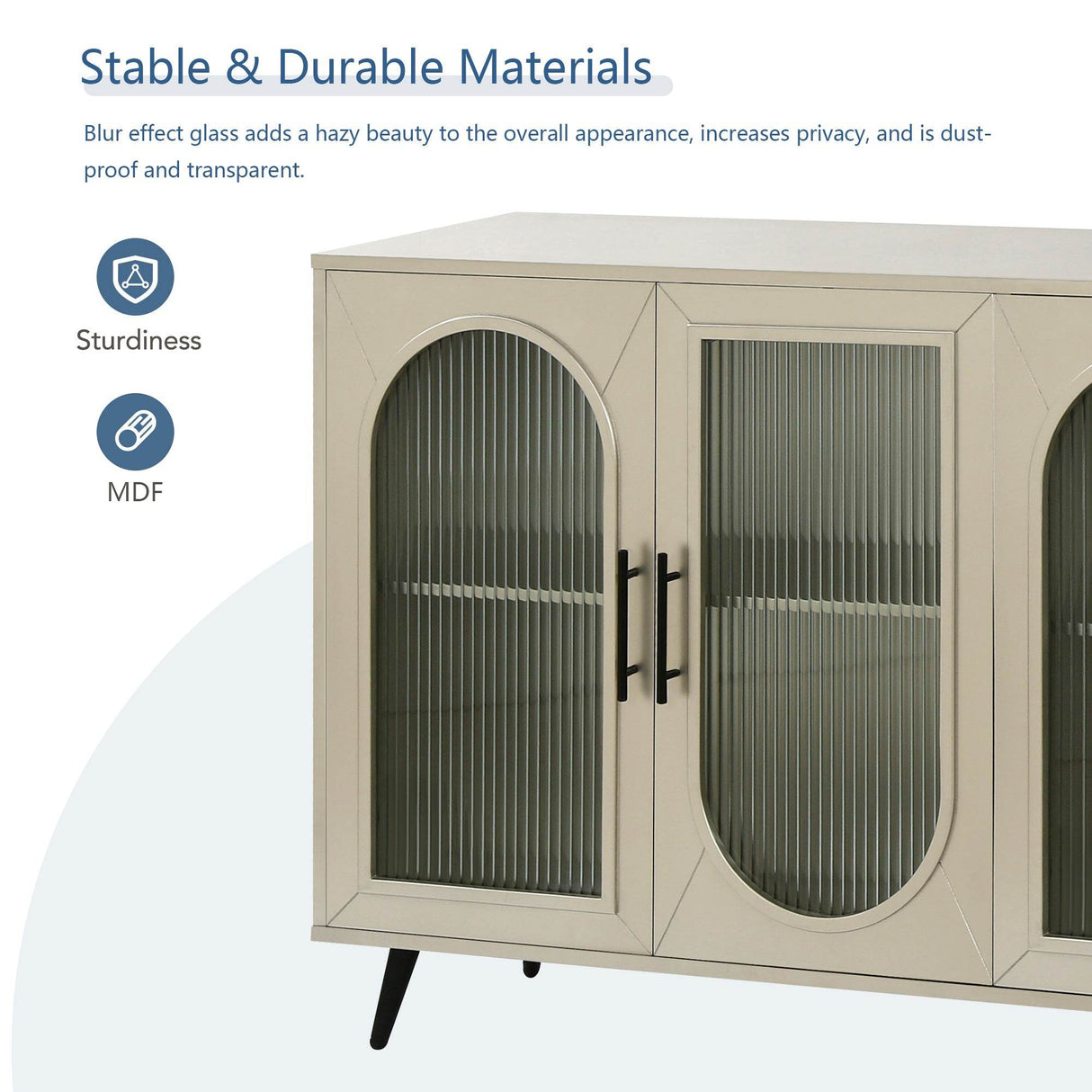 Antique Gold Wood TV Stand With Storage Cabinet - Sleep Galleria