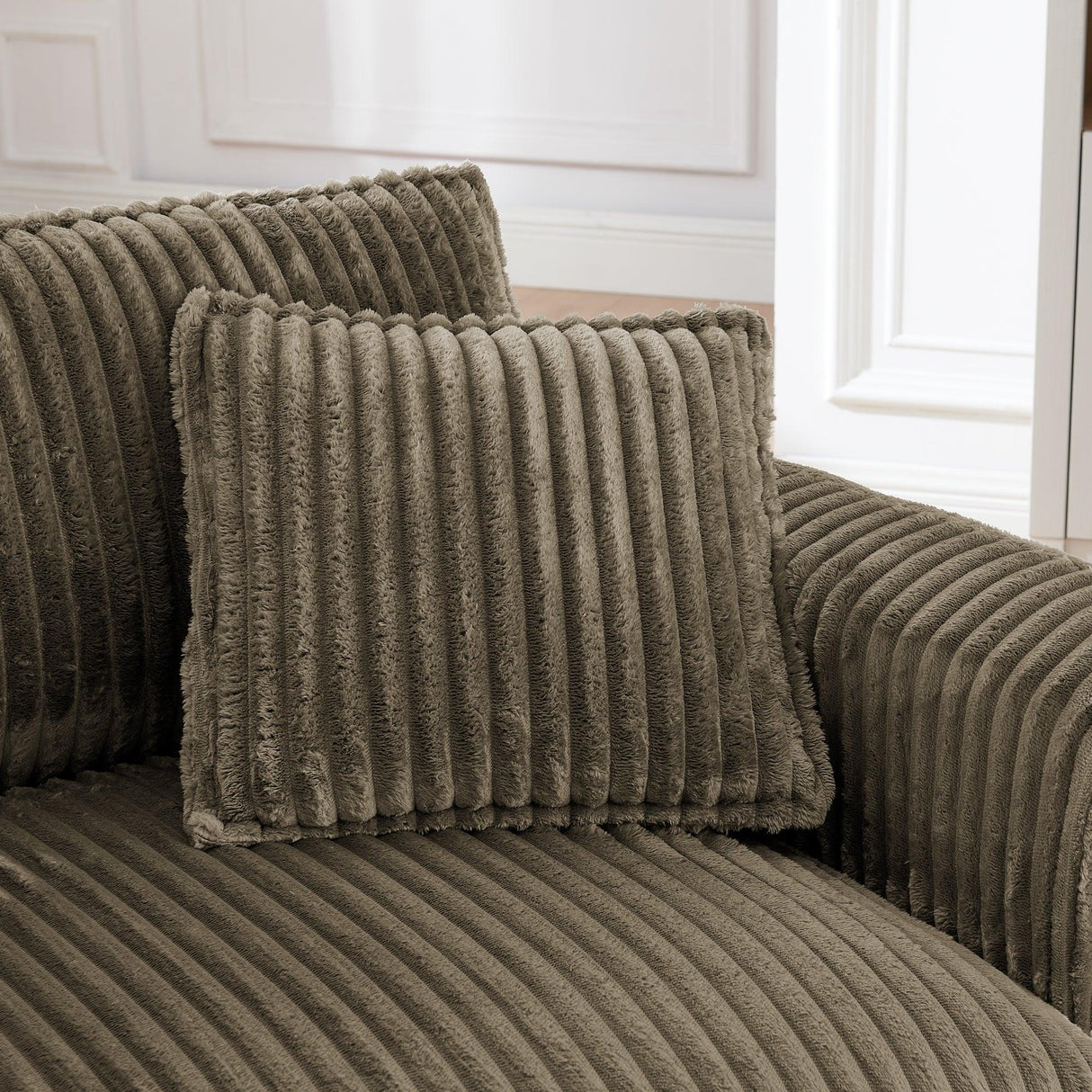 Corduroy Ergonomic Back Support Lazyman Sofa Chair - Omega Lifestyles