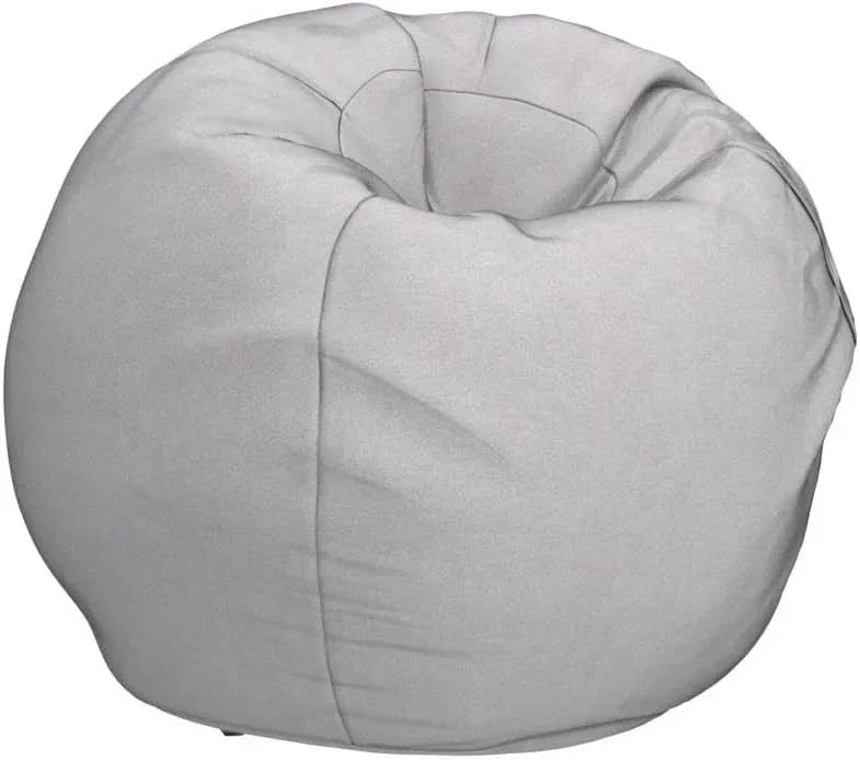 Light Gray Fabric Foam-Filled Bean Bag Chair - Omega Lifestyles