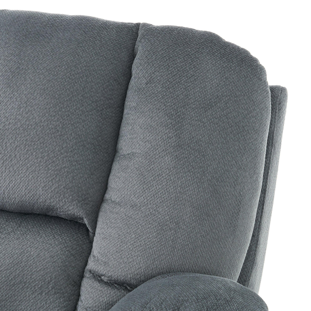 Manual Recliner Chair With Skin-Friendly Fabric And Cup Holders - Omega Lifestyles