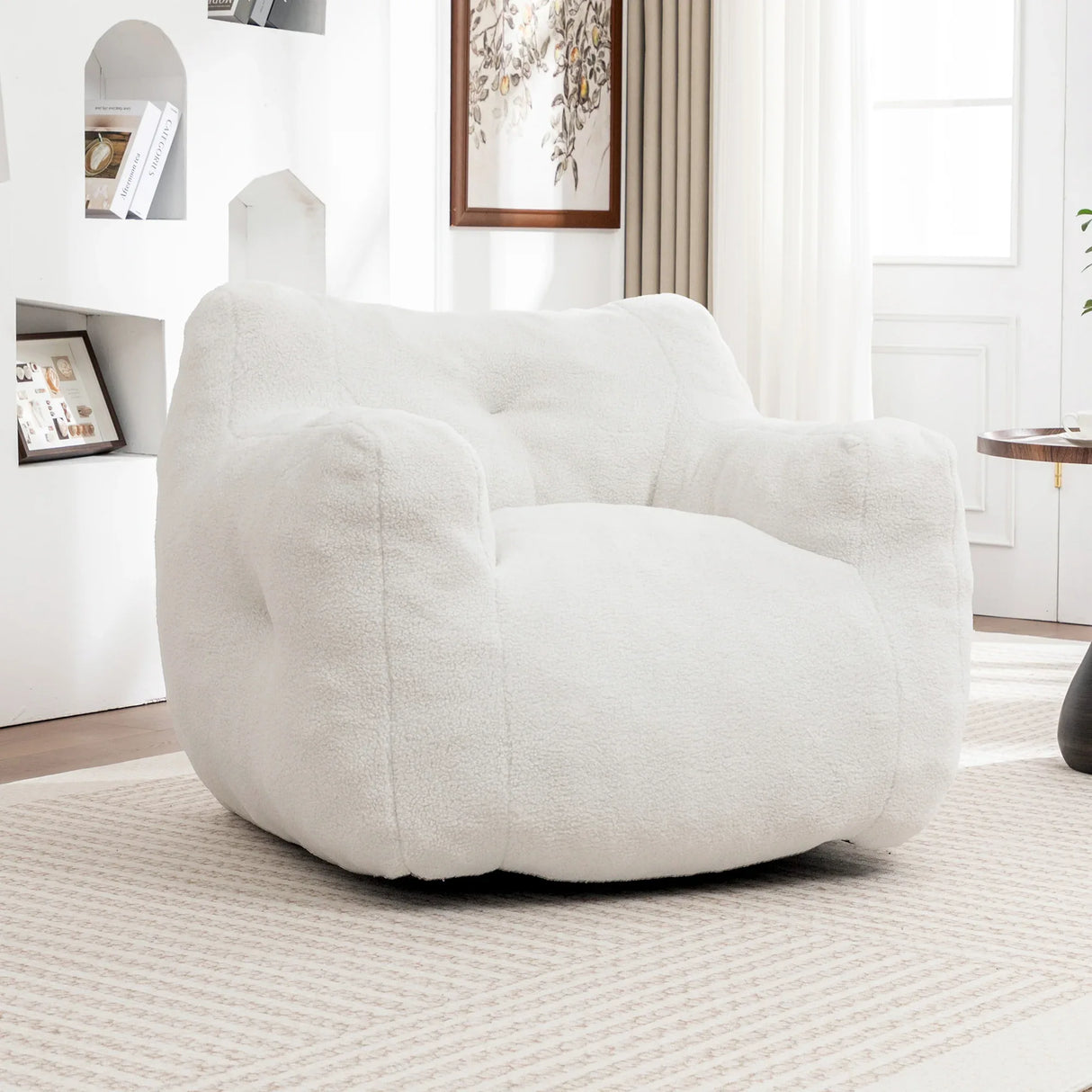 High-Density Foam Teddy Bean Bag Chair Sofa - Omega Lifestyles
