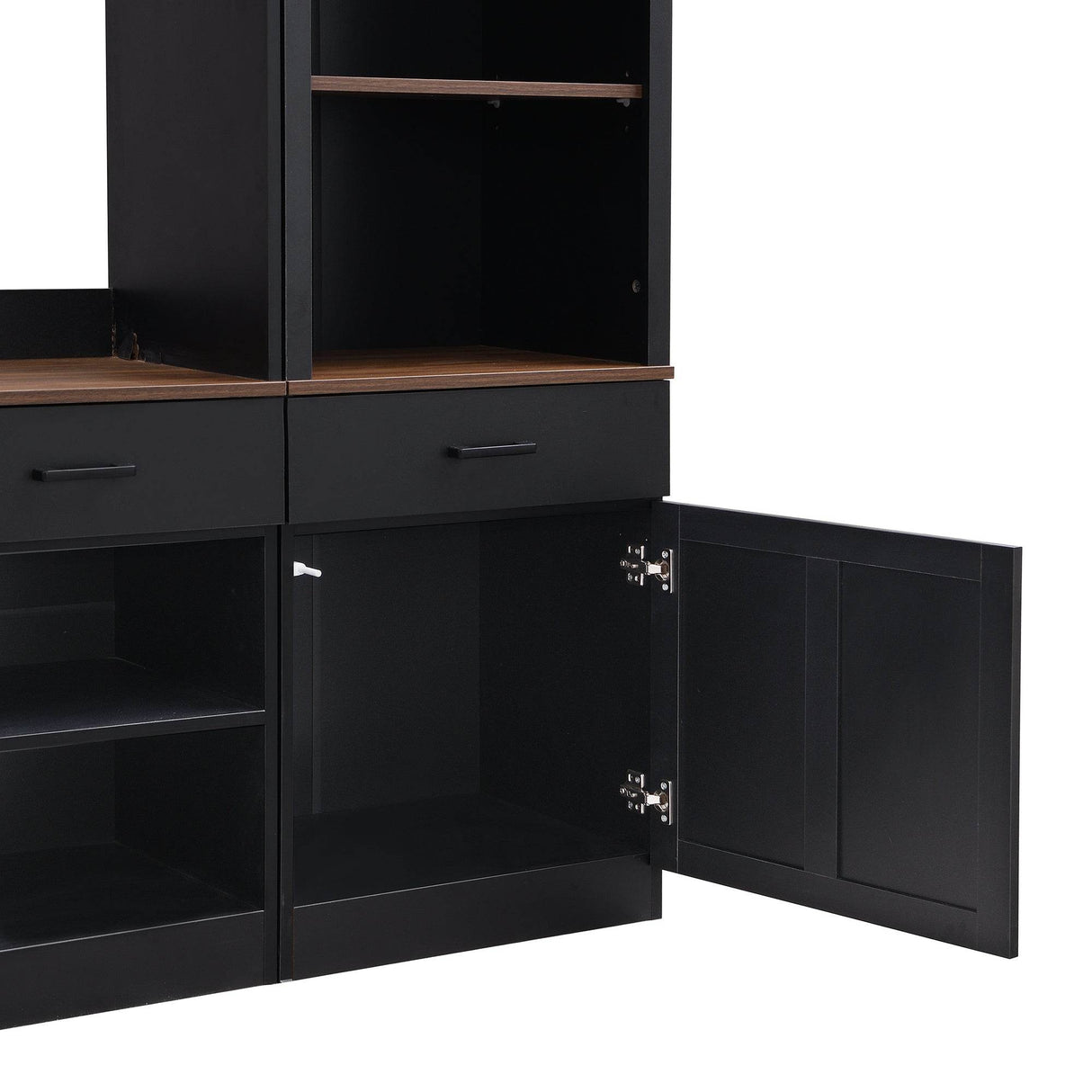 Farmhouse Mid-Century Walnut MDF TV Stand - Sleep Galleria