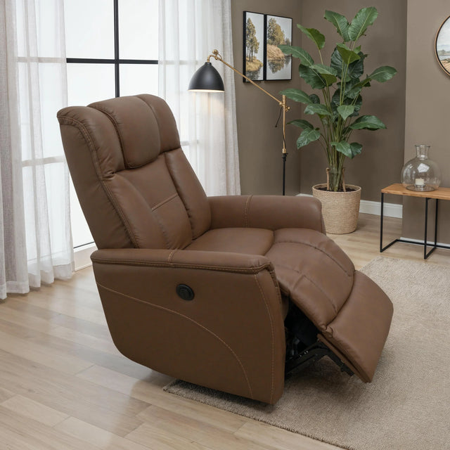 Power Recliner With Manual Adjustable Headrest And Power Footrest - Omega Lifestyles