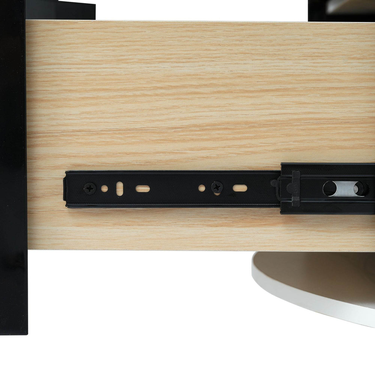 Modern Round Coffee Table With Two Large Drawers - Sleep Galleria