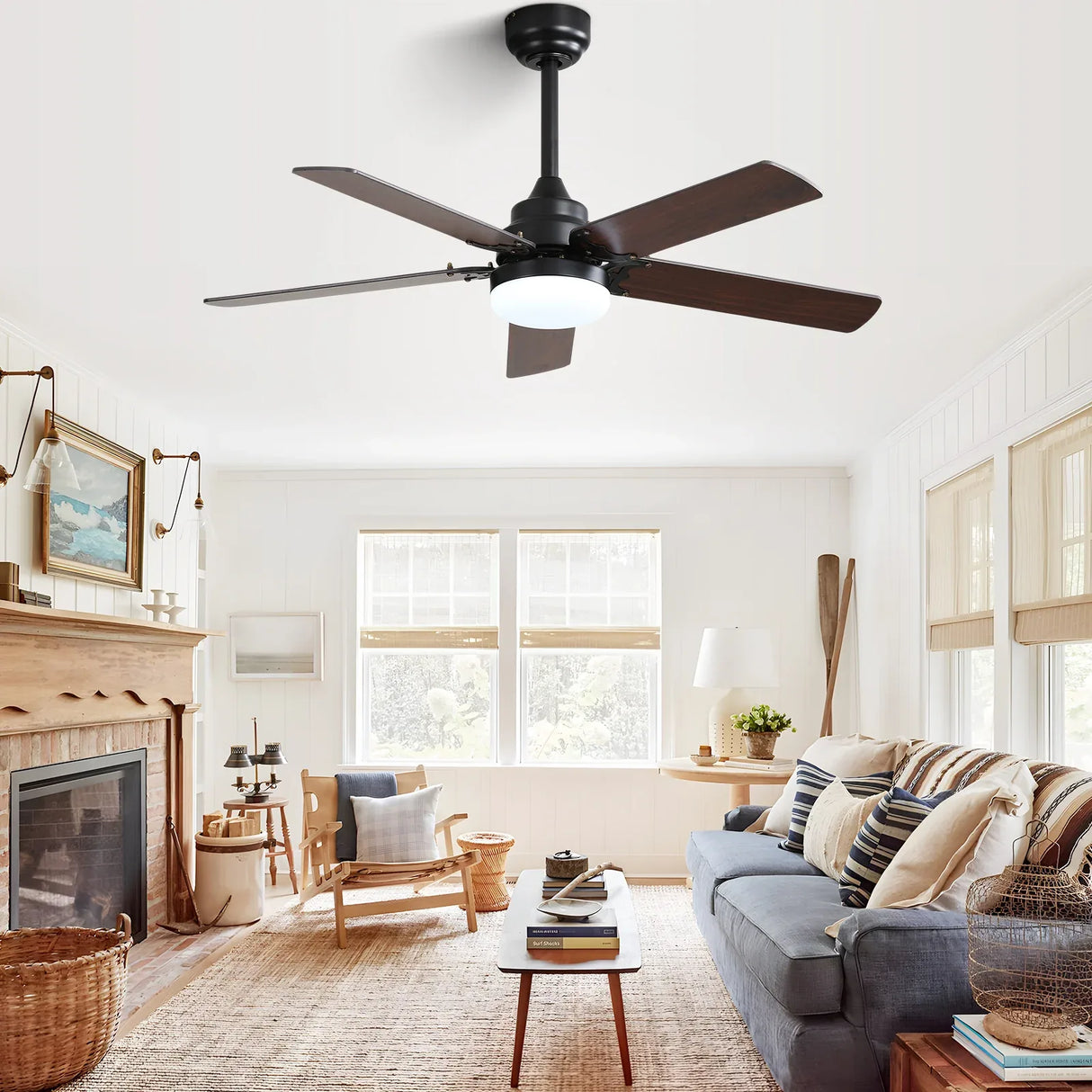 42-Inch Modern Ceiling Fan With Remote Control - Omega Lifestyles