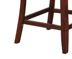Pair Of Espresso PU Synthetic Wood Parson Style Dining Chairs - Omega Lifestyles