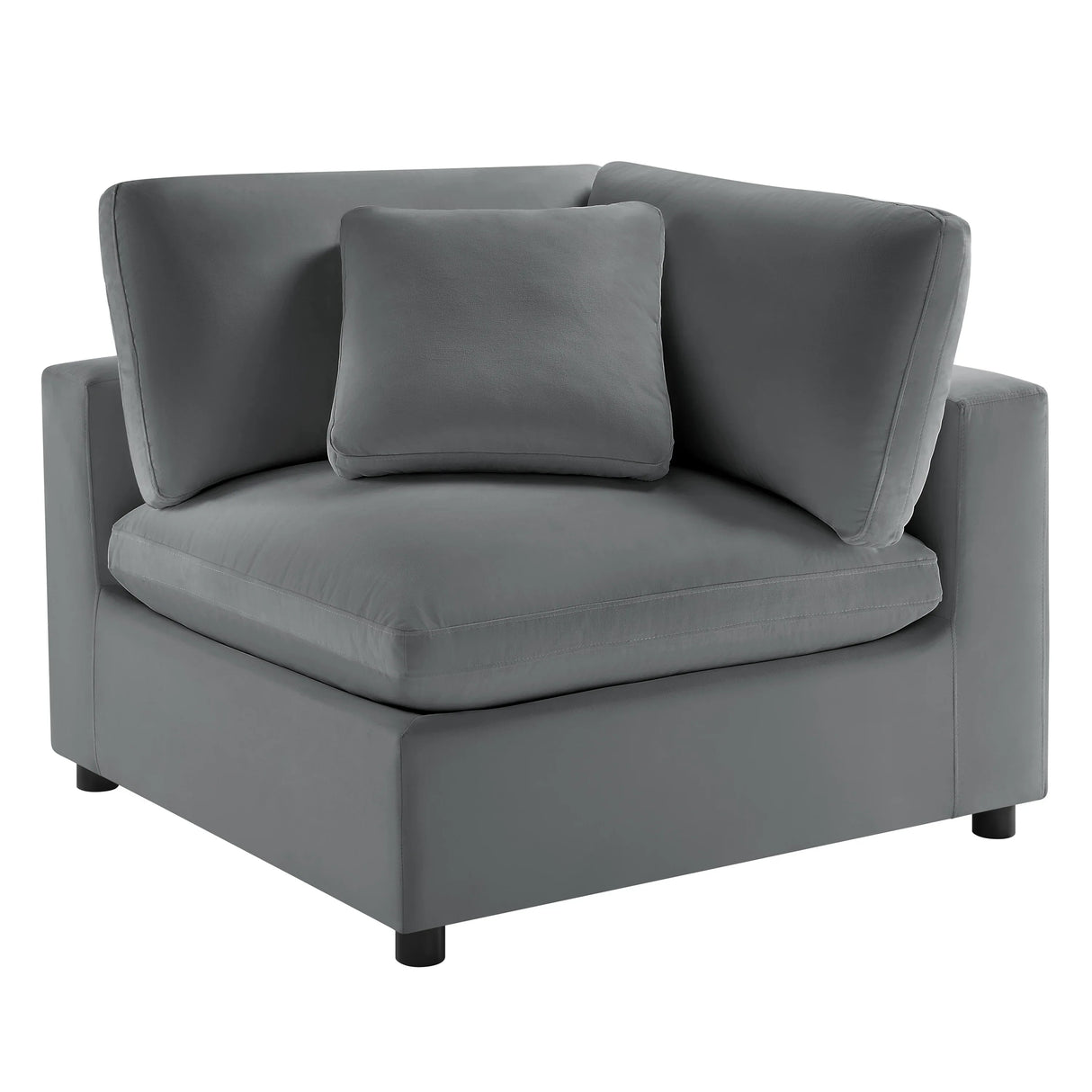 Modern Plush Down Feather Corner Wedge Chair - Omega Lifestyles