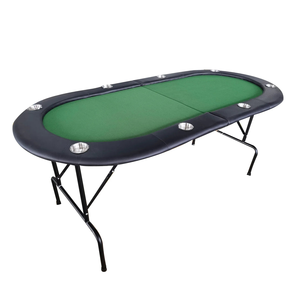 Foldable 73-Inch Modern Wood Poker Table With Cup Holders - Omega Lifestyles