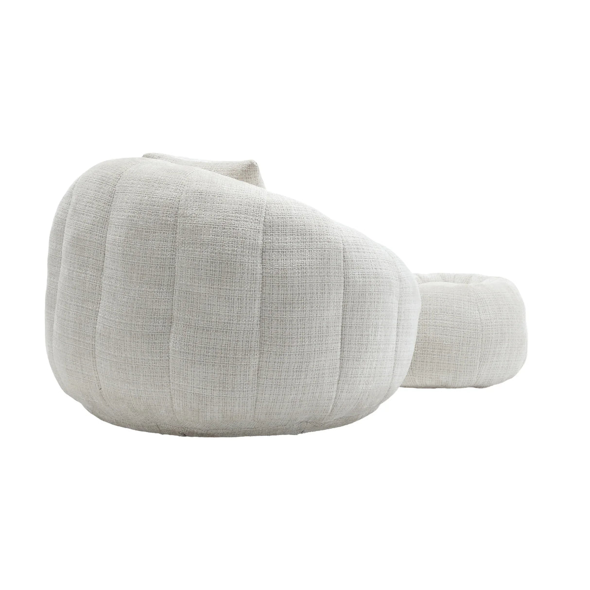 Ergonomic Chenille Foam-Padded Round Chair With Ottoman - Omega Lifestyles