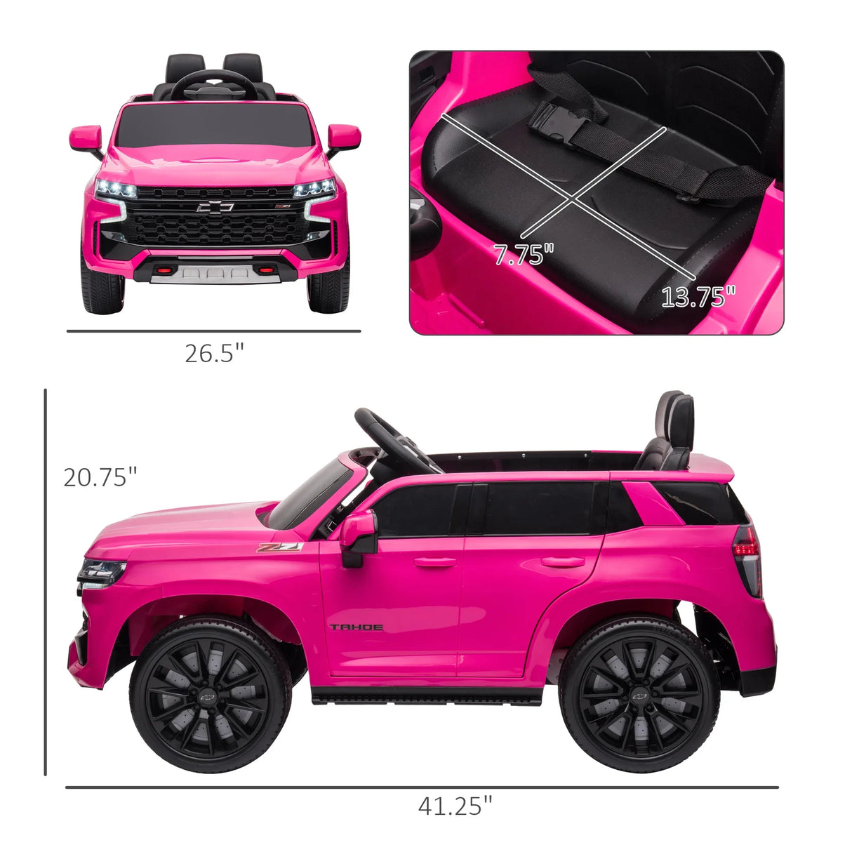 12V Licensed Kids Ride On Car With Remote Control Pink - Omega Lifestyles