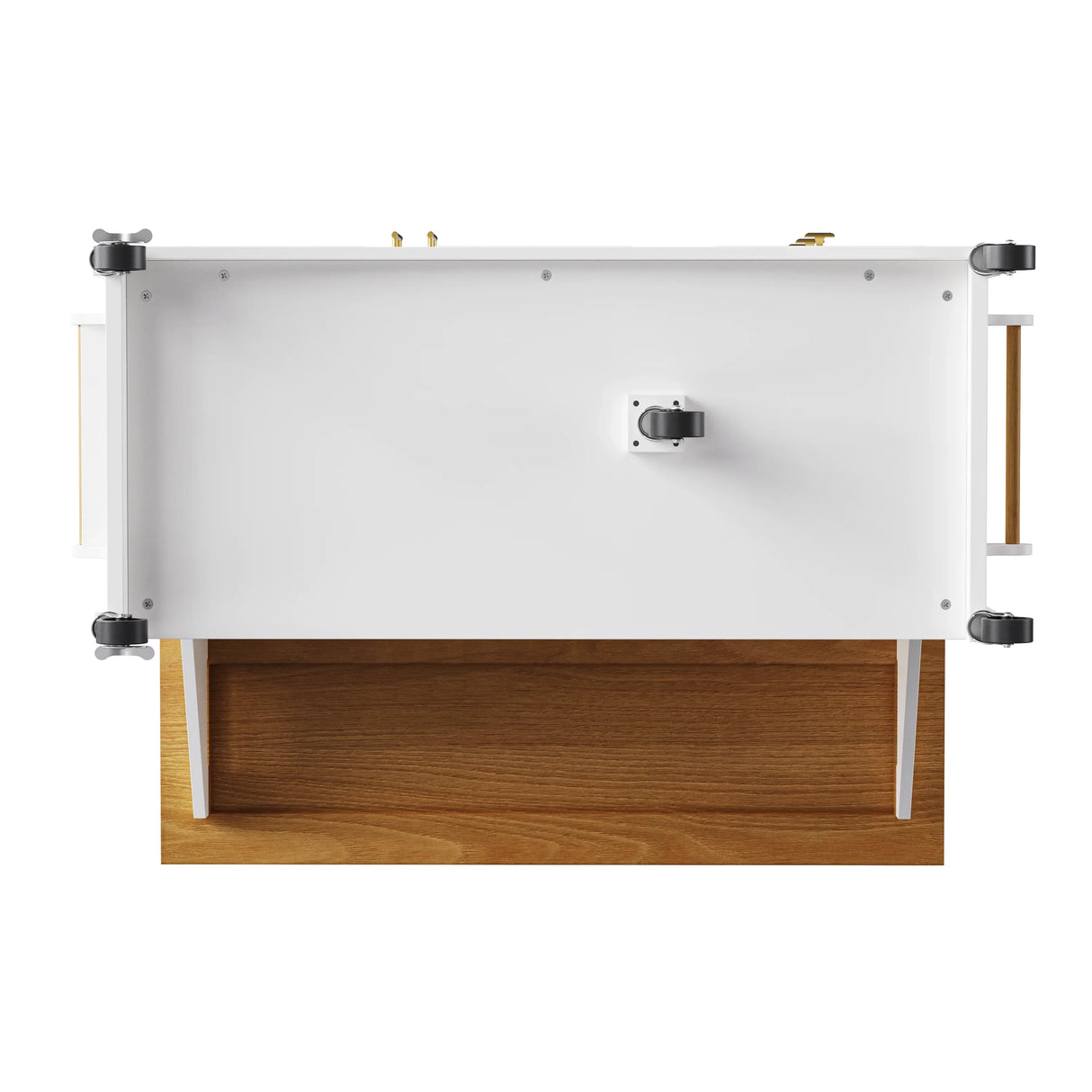 Classic Vintage Embossed White Kitchen Island On Wheels - Omega Lifestyles