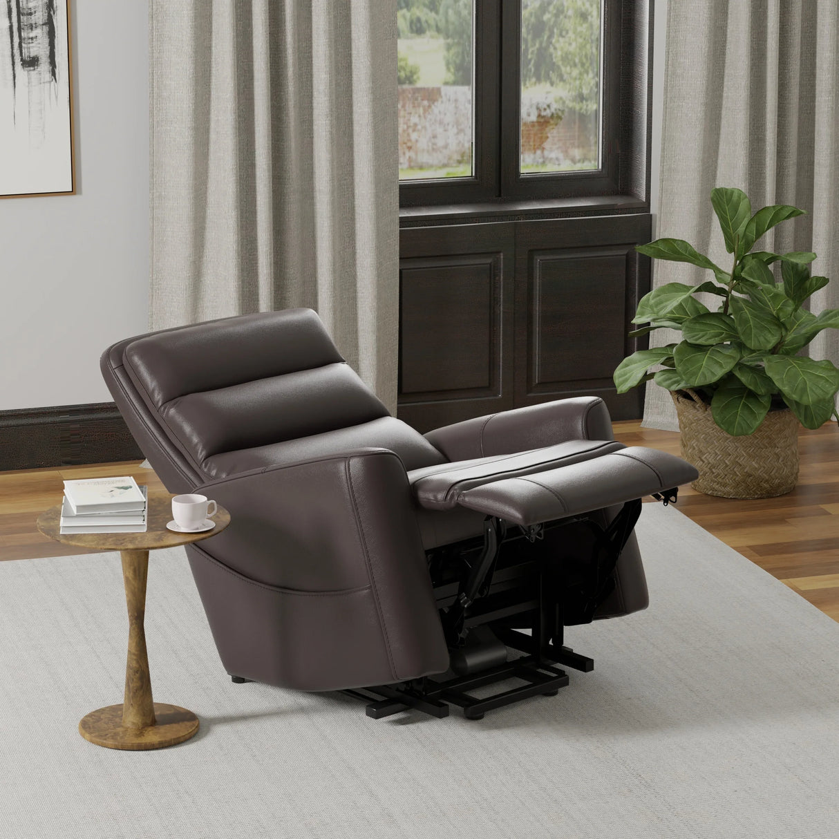 Power Lift Faux Leather Recliner Chair With USB Charging - Omega Lifestyles