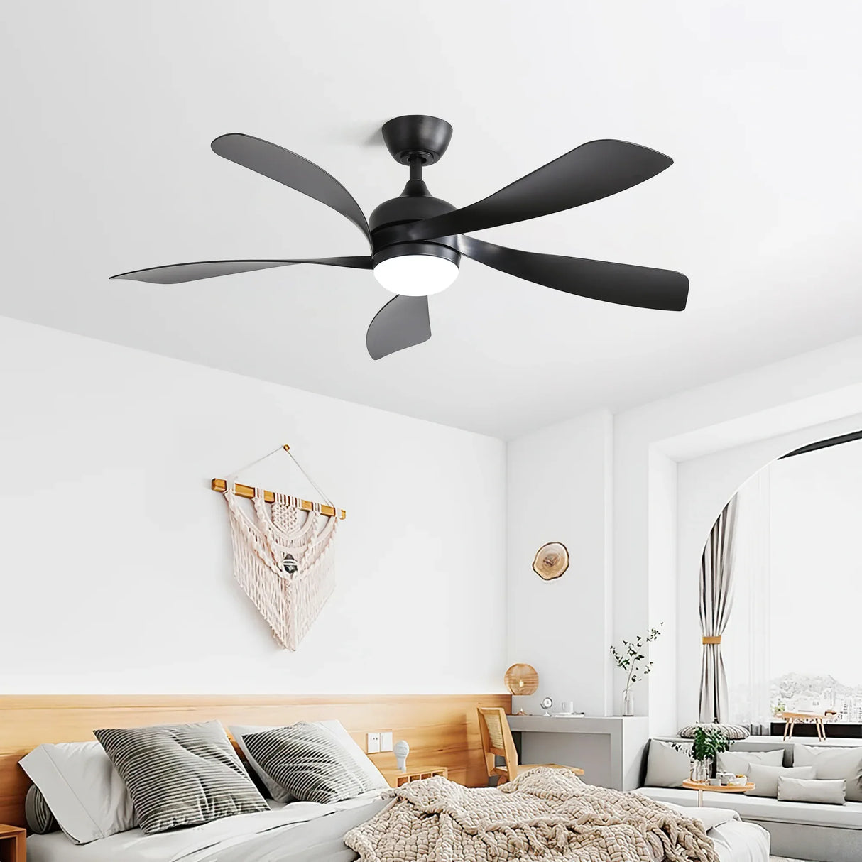 52-Inch Modern Reversible Dc Motor Ceiling Fan With Light - Omega Lifestyles