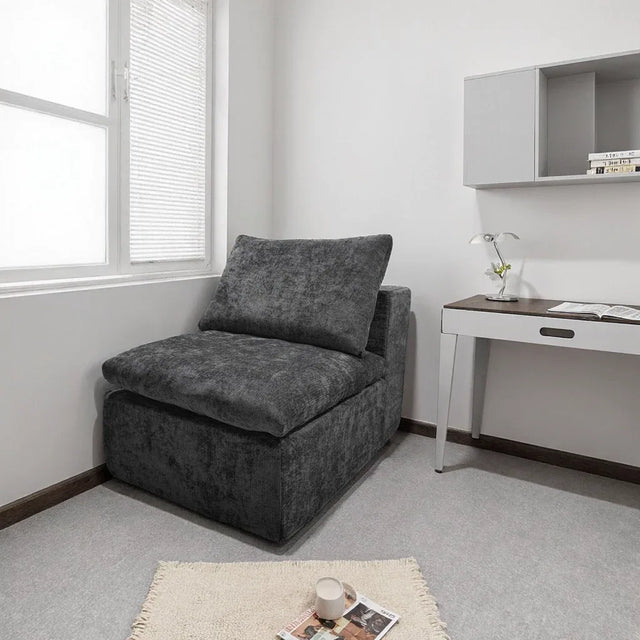 Plush Corduroy Modular Sectional Chaise Lounge Sofa - Omega Lifestyles