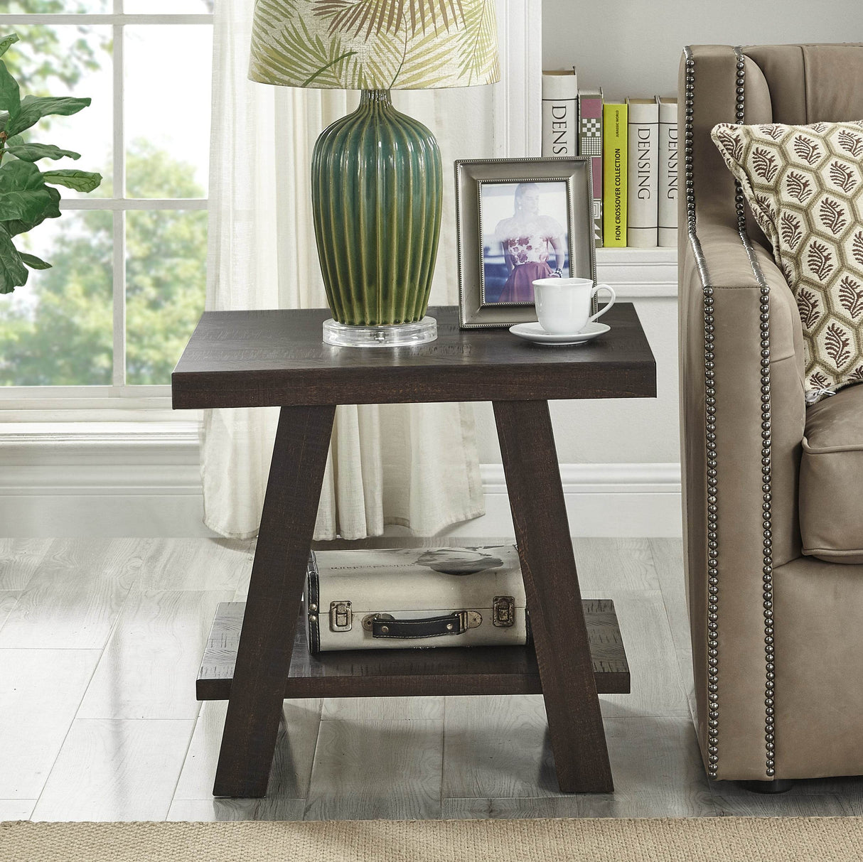3-Piece Contemporary Wood Shelf Coffee Table Set - Sleep Galleria